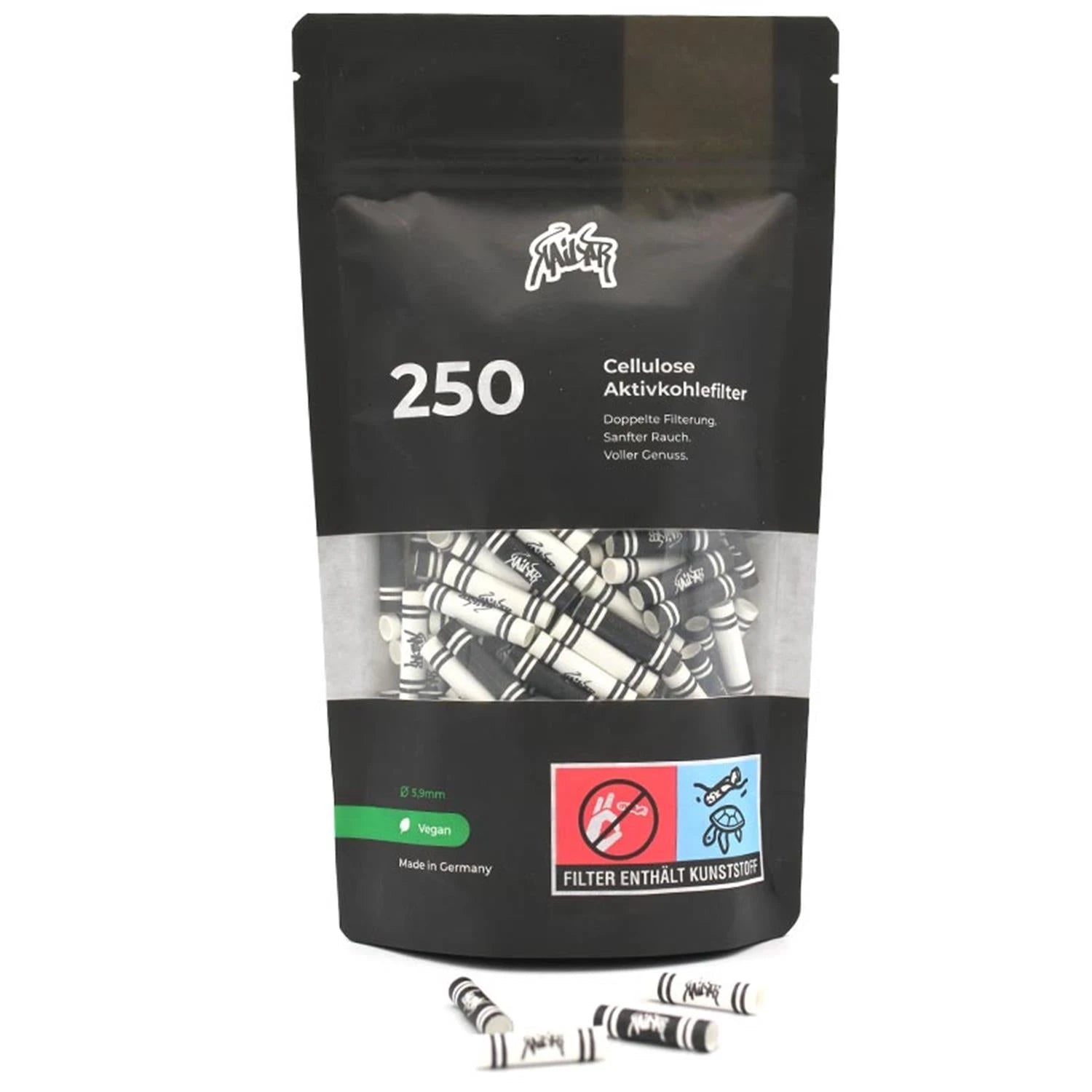 Kailar Aktivkohlefilter Cellulose Slim 6mm (250 Stück) Kailar